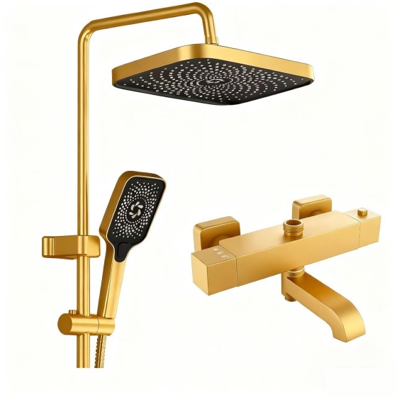 N012D-NGN gold shower set ,STOCK